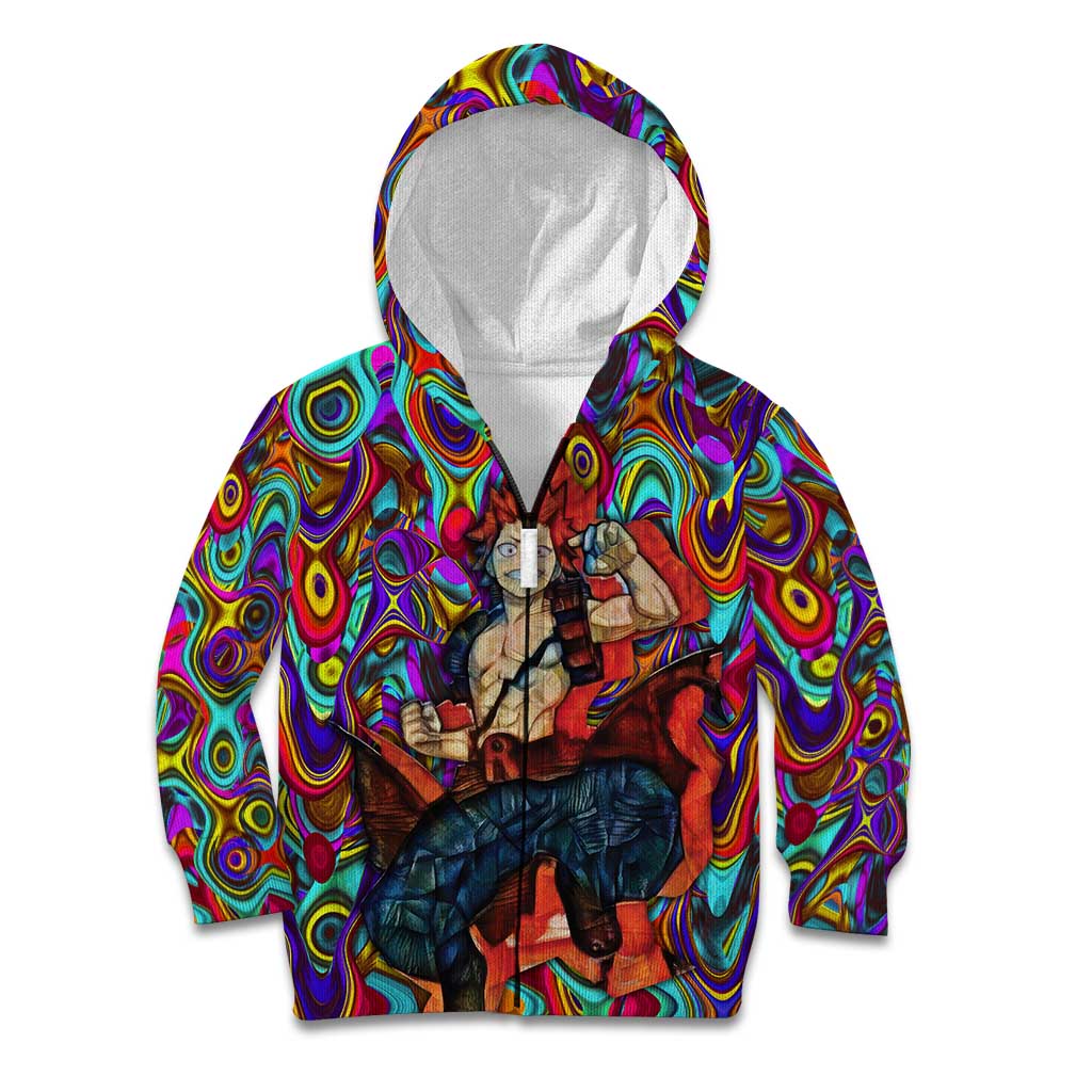 Trippy Kirishima Red Riot My Hero Academia Kid Hoodie Trippy Mix Anime Style - The Mazicc