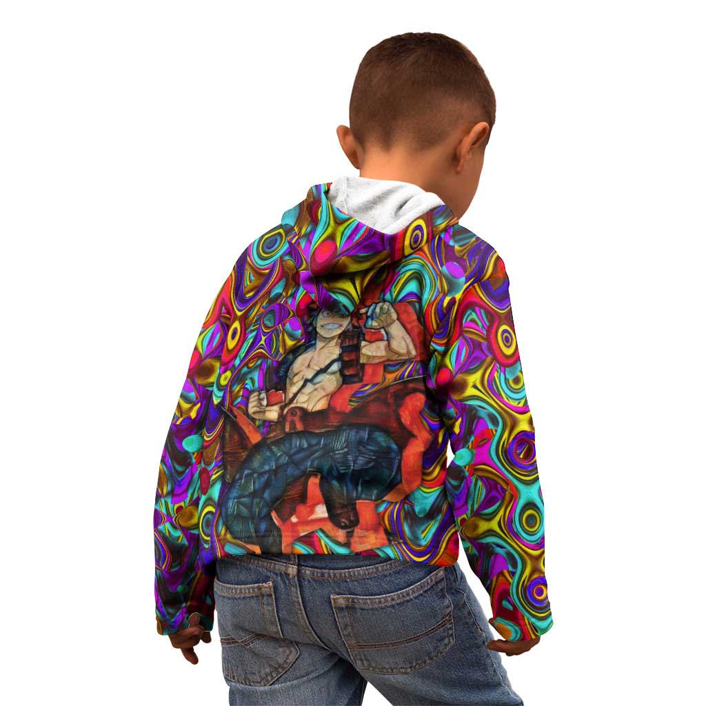 Trippy Kirishima Red Riot My Hero Academia Kid Hoodie Trippy Mix Anime Style - The Mazicc