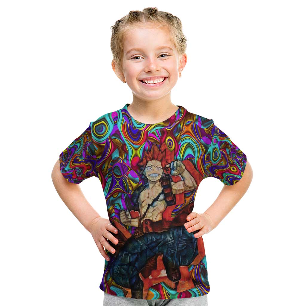 Trippy Kirishima Red Riot My Hero Academia Kid T Shirt Trippy Mix Anime Style - The Mazicc