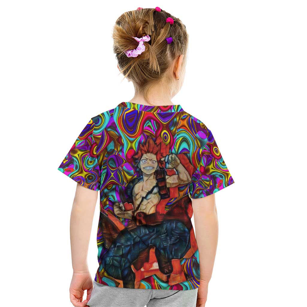 Trippy Kirishima Red Riot My Hero Academia Kid T Shirt Trippy Mix Anime Style - The Mazicc