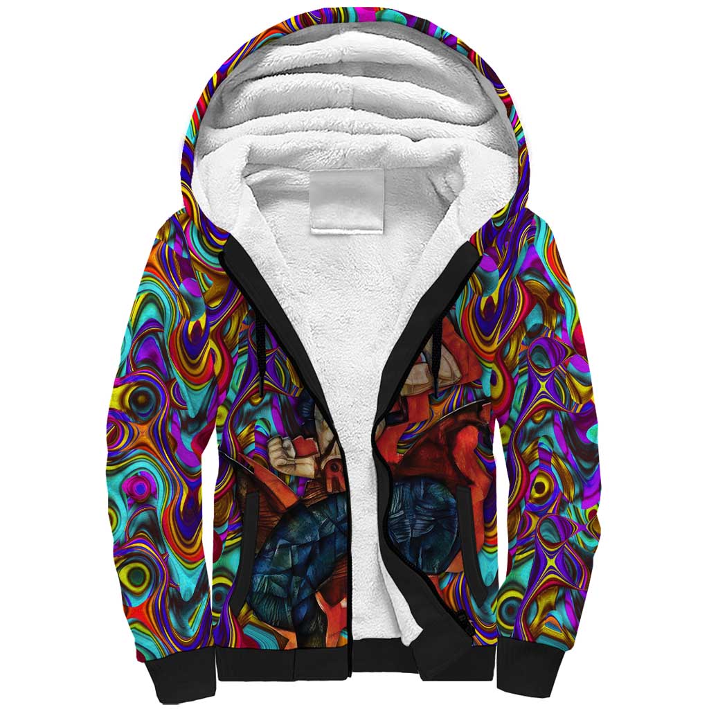 Trippy Kirishima Red Riot My Hero Academia Sherpa Hoodie Trippy Mix Anime Style - The Mazicc