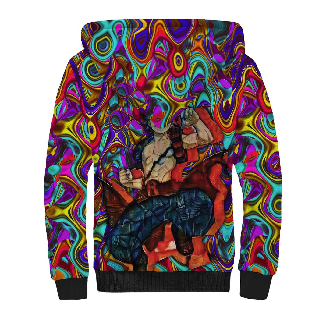 Trippy Kirishima Red Riot My Hero Academia Sherpa Hoodie Trippy Mix Anime Style - The Mazicc