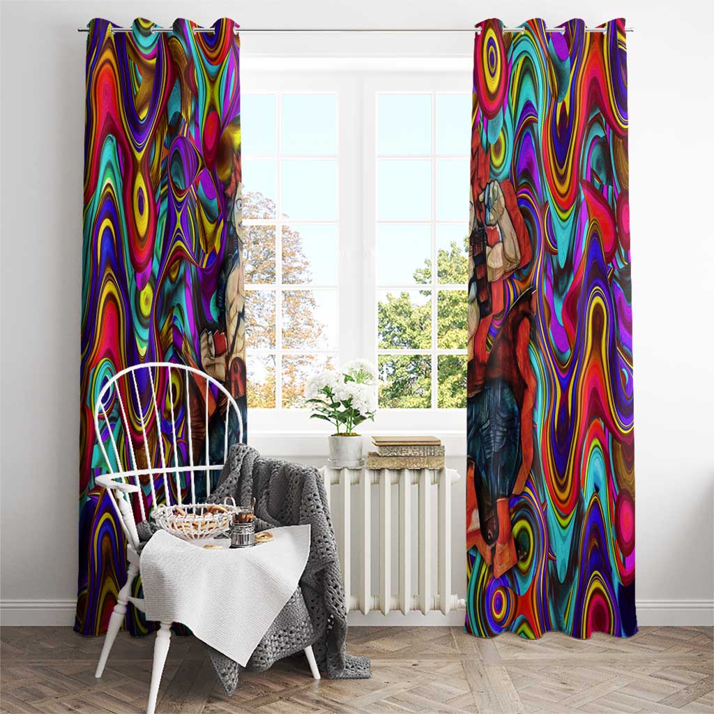 Trippy Kirishima Red Riot My Hero Academia Window Curtain Trippy Mix Anime Style - The Mazicc