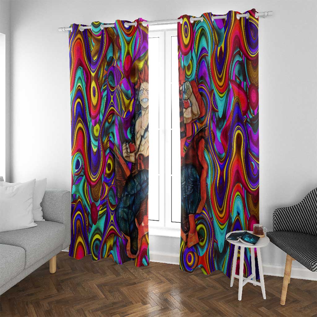 Trippy Kirishima Red Riot My Hero Academia Window Curtain Trippy Mix Anime Style - The Mazicc