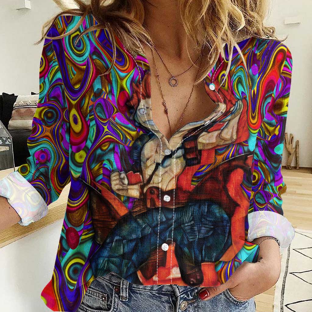 Trippy Kirishima Red Riot My Hero Academia Women Casual Shirt Trippy Mix Anime Style - The Mazicc