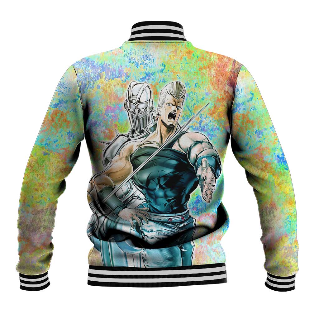 Trippy Polnareff Silver Chariot Jojo’s Bizarre Adventure Baseball Jacket Trippy Mix Anime Style - The Mazicc