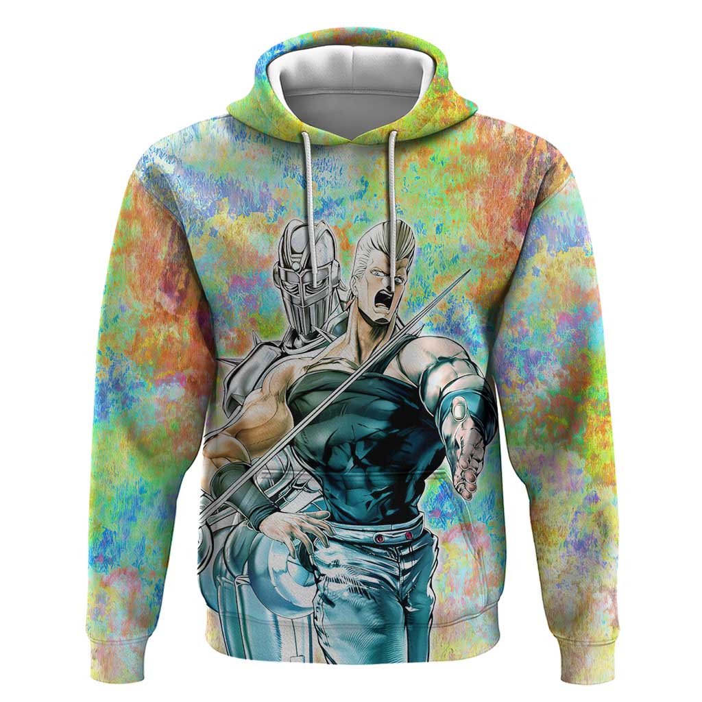 Trippy Polnareff Silver Chariot Jojo’s Bizarre Adventure Hoodie Trippy Mix Anime Style - The Mazicc