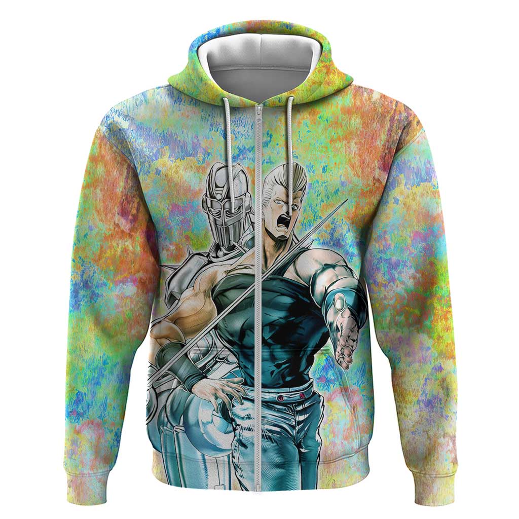 Trippy Polnareff Silver Chariot Jojo’s Bizarre Adventure Hoodie Trippy Mix Anime Style - The Mazicc