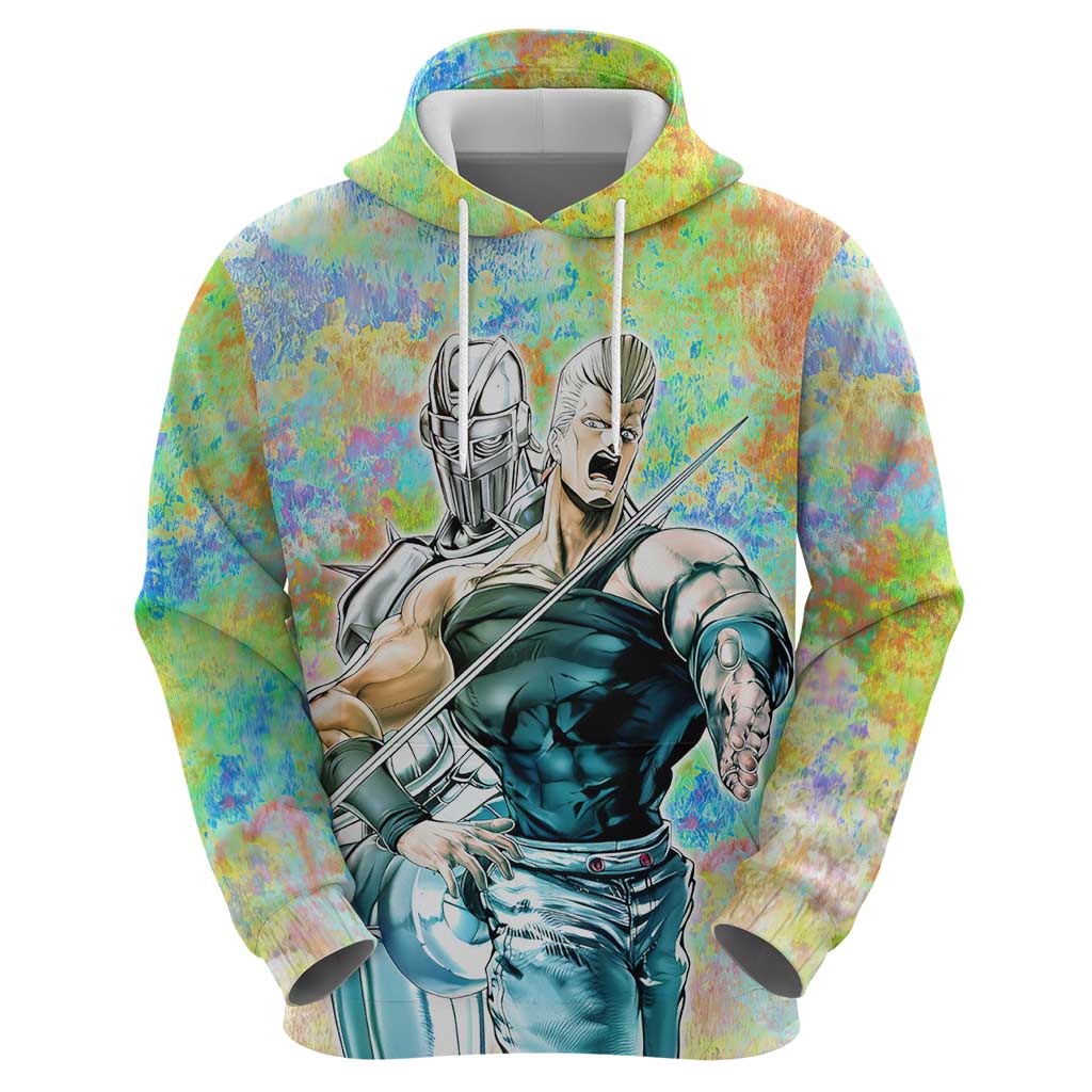 Trippy Polnareff Silver Chariot Jojo’s Bizarre Adventure Hoodie Trippy Mix Anime Style - The Mazicc