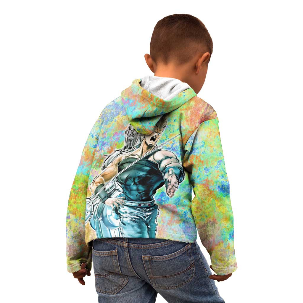 Trippy Polnareff Silver Chariot Jojo’s Bizarre Adventure Kid Hoodie Trippy Mix Anime Style - The Mazicc