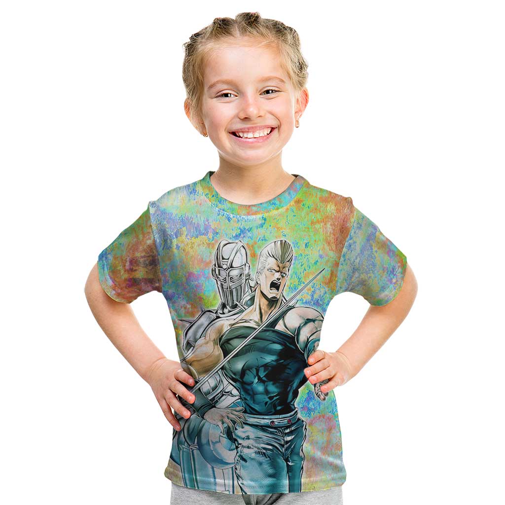 Trippy Polnareff Silver Chariot Jojo’s Bizarre Adventure Kid T Shirt Trippy Mix Anime Style - The Mazicc