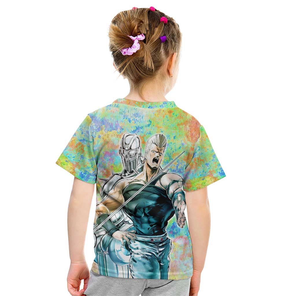 Trippy Polnareff Silver Chariot Jojo’s Bizarre Adventure Kid T Shirt Trippy Mix Anime Style - The Mazicc