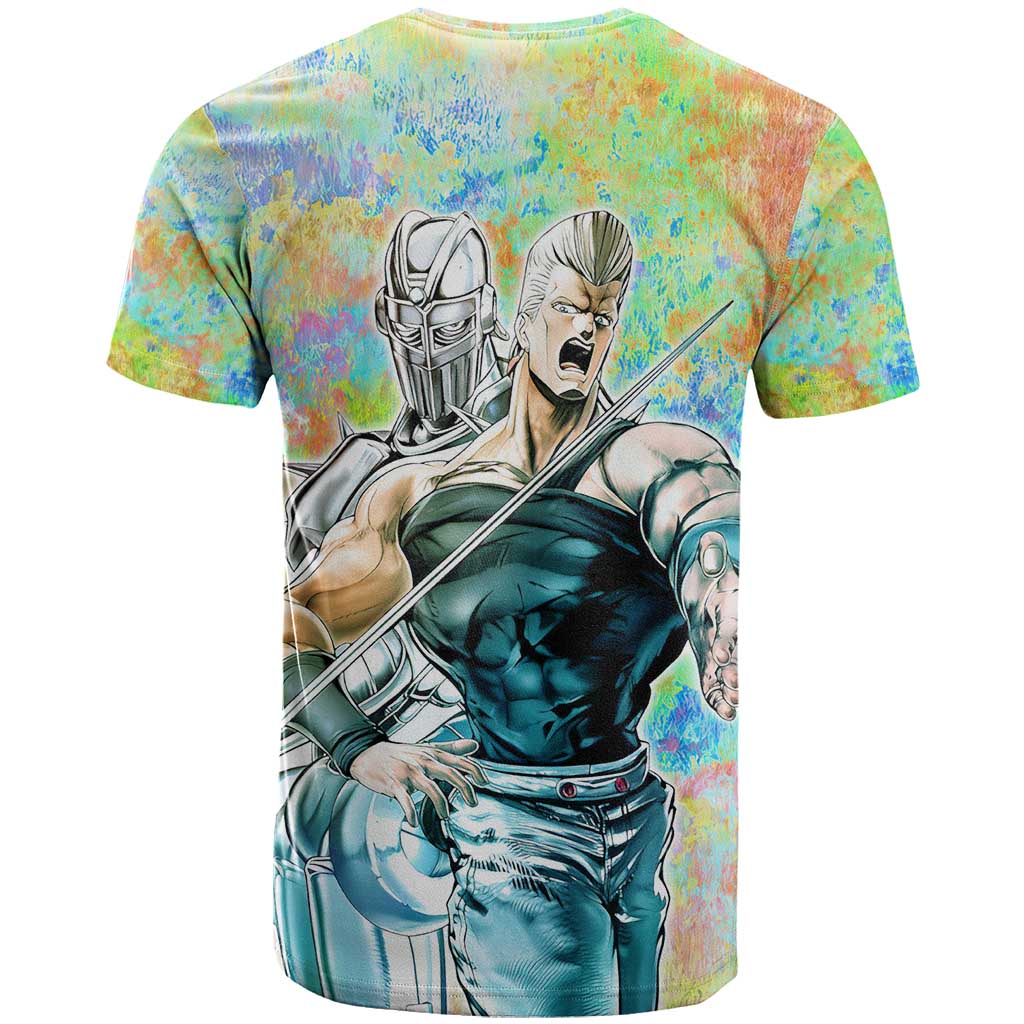 Trippy Polnareff Silver Chariot Jojo’s Bizarre Adventure T Shirt Trippy Mix Anime Style - The Mazicc