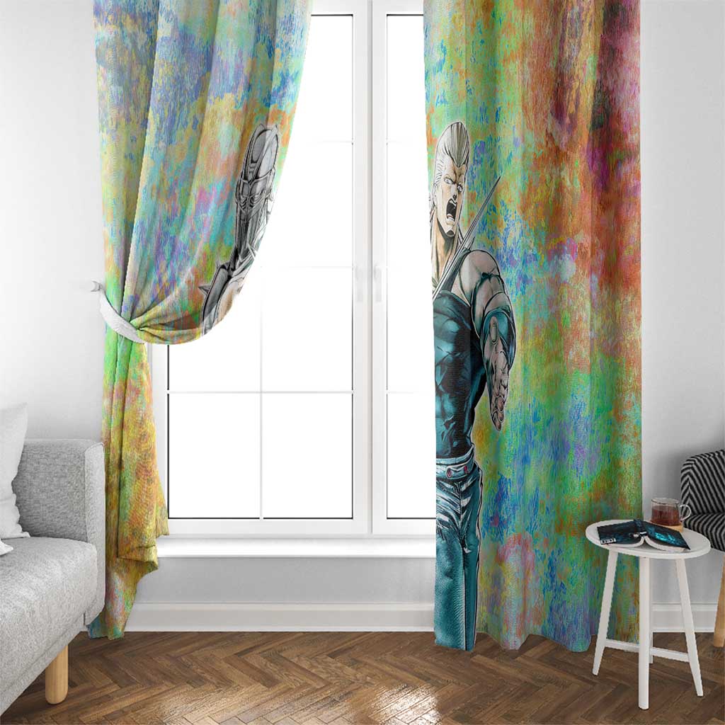 Trippy Polnareff Silver Chariot Jojo’s Bizarre Adventure Window Curtain Trippy Mix Anime Style - The Mazicc