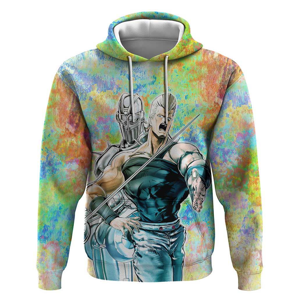 Trippy Polnareff Silver Chariot Jojo’s Bizarre Adventure Zip Hoodie Trippy Mix Anime Style - The Mazicc