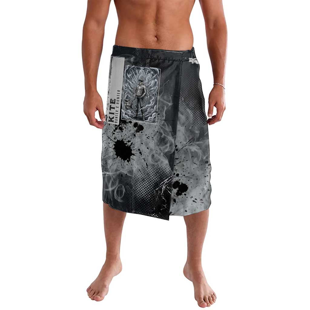 Chrollo Theme Gray Ink Splash Design Lavalava with Cross Weapon and Monochrome Aura Artwork - The Mazicc