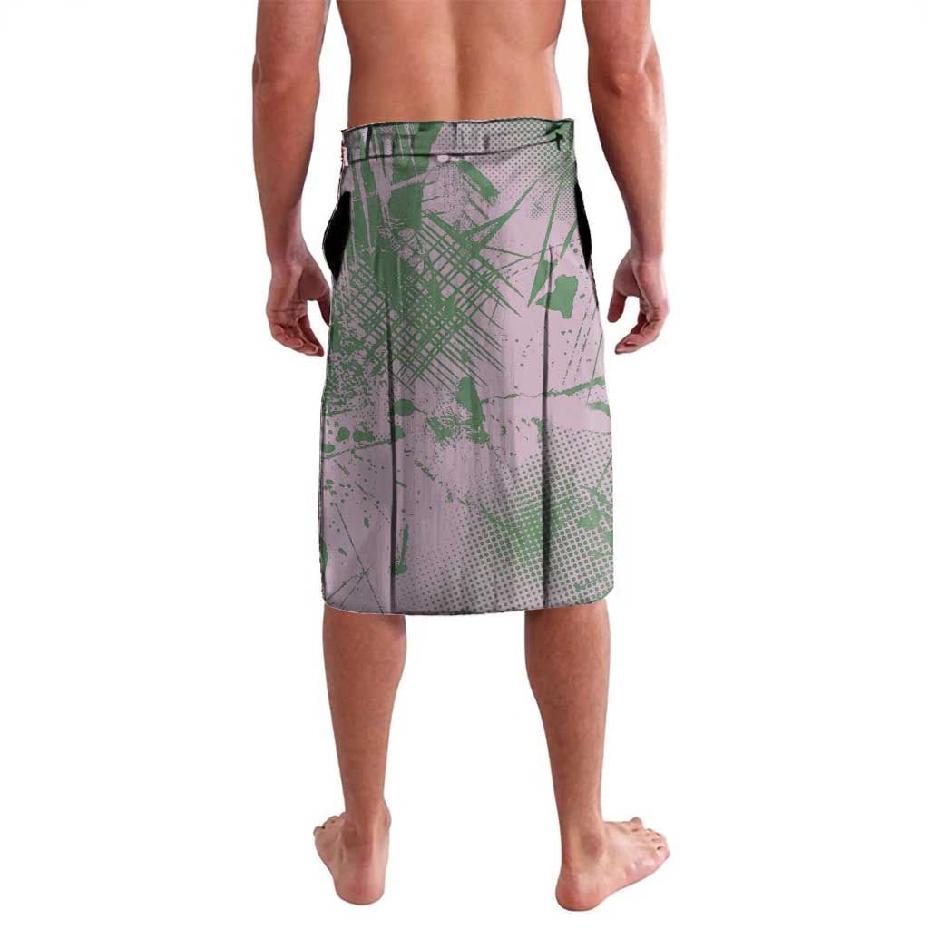 Alluka Zoldyck Theme Purple and Green Paint Splatter Design Lavalava with Nen Ability Artwork and Character Card Style - The Mazicc