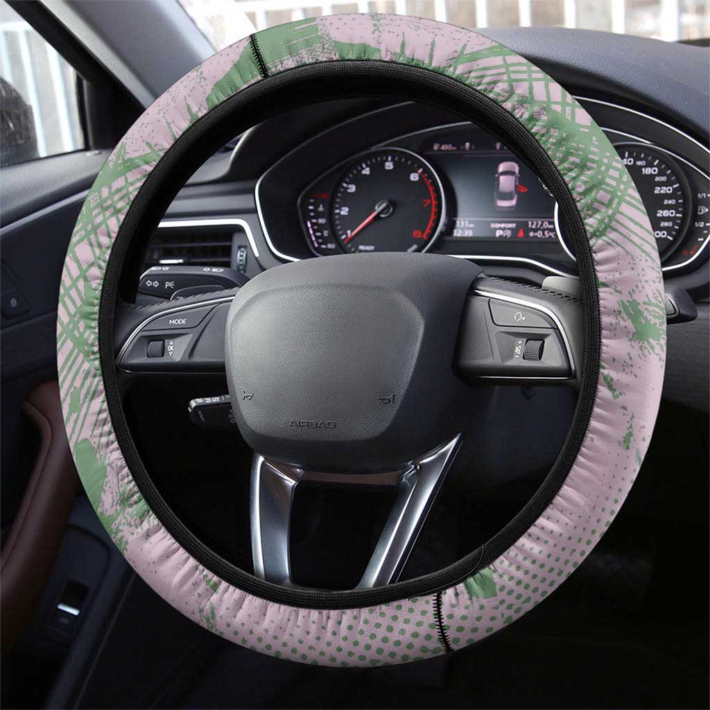 Alluka Zoldyck Theme Purple and Green Paint Splatter Design Steering Wheel Cover with Nen Ability Artwork and Character Card Style - The Mazicc