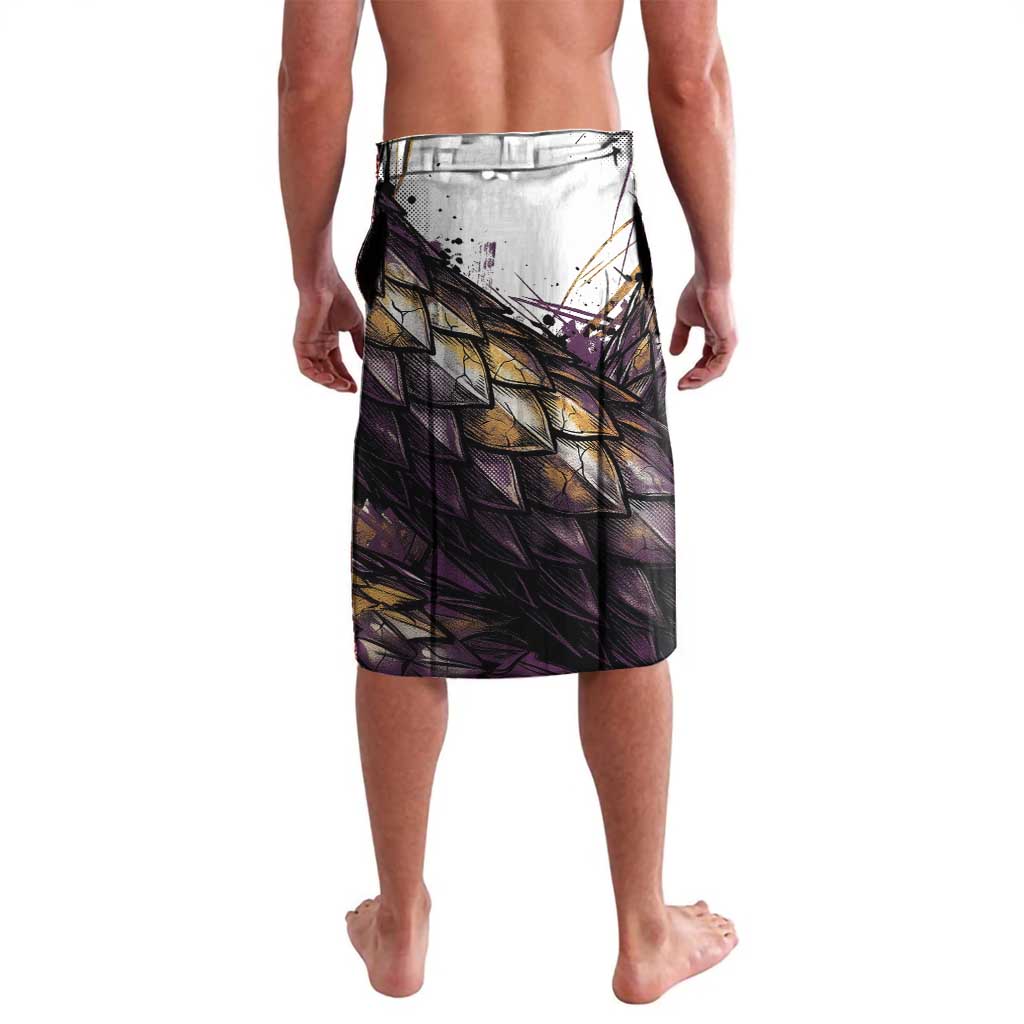 Zeno Zoldyck Theme White and Purple Dragon Aura Design Lavalava with Dark Energy Card Artwork - The Mazicc