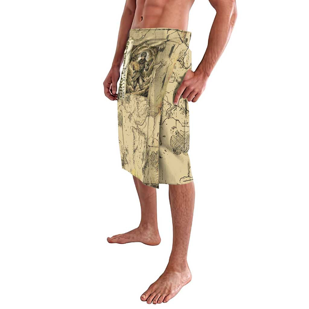 Ging Freecss Theme Desert Explorer Design Lavalava with Ancient Map Background and Adventure Card Artwork - The Mazicc