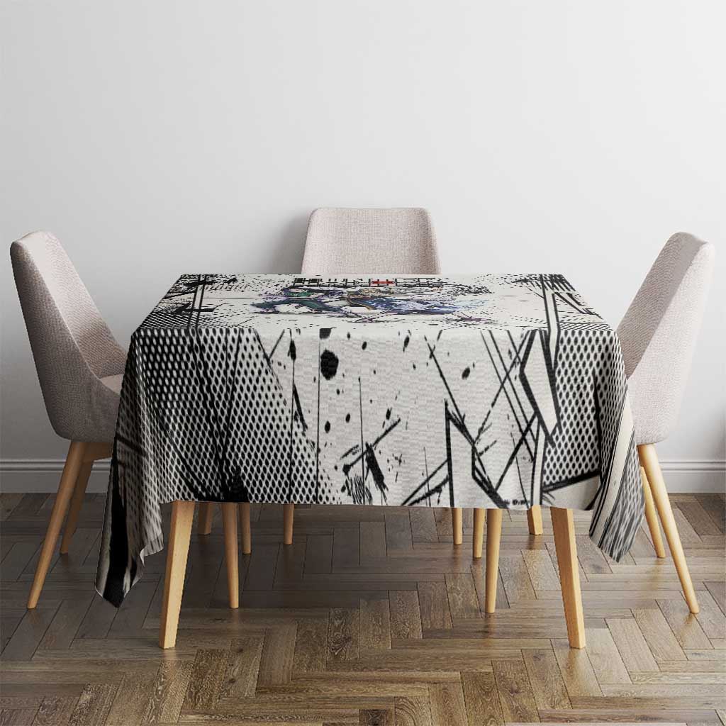 Killua Silva Illumi Team Design Tablecloth with Monochrome Graffiti Background and Hunter Association Symbols - The Mazicc