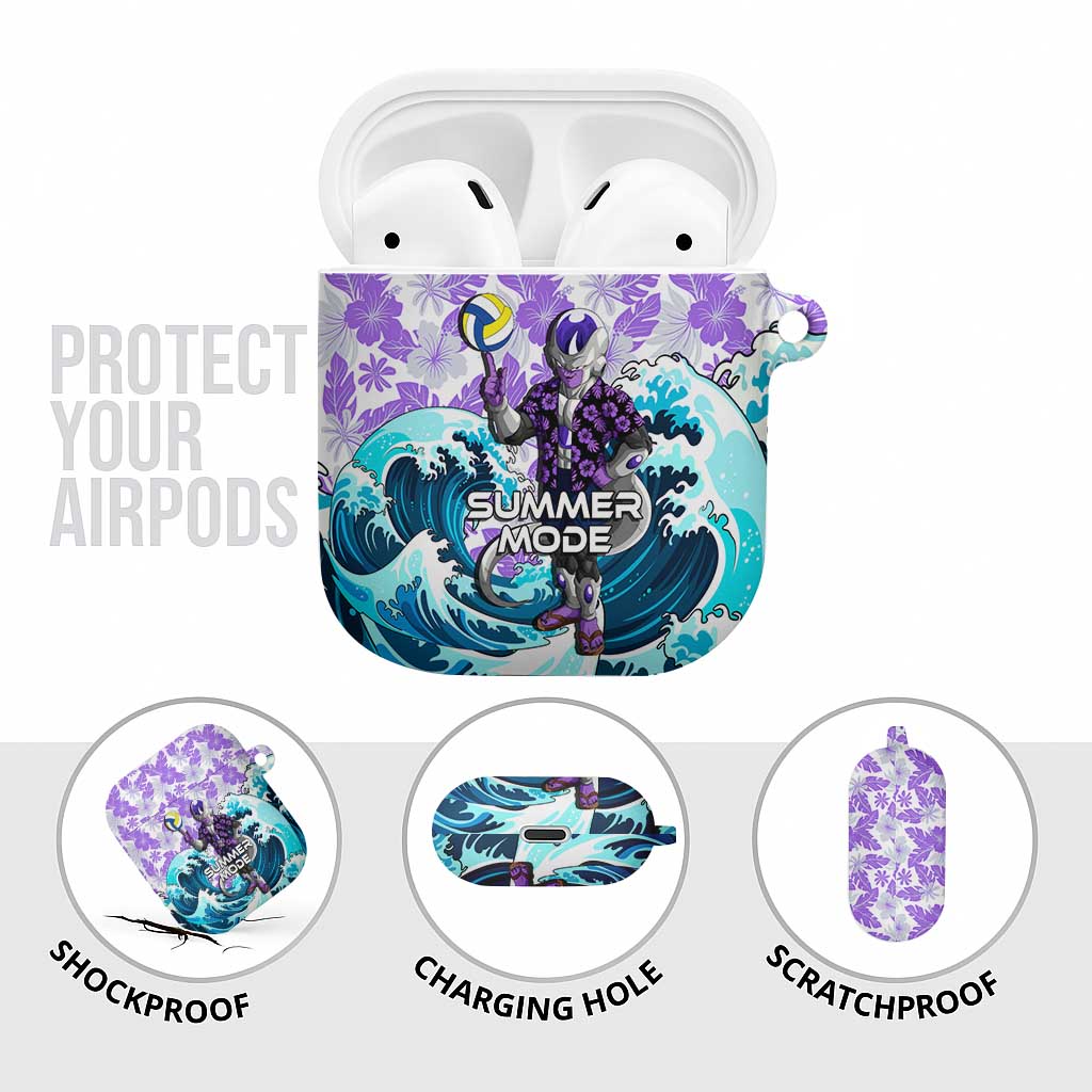 Frieza Dragon Ball Summer Theme AirPods Case with Volleyball Floral Shirt and Shenron Tropical Design - The Mazicc
