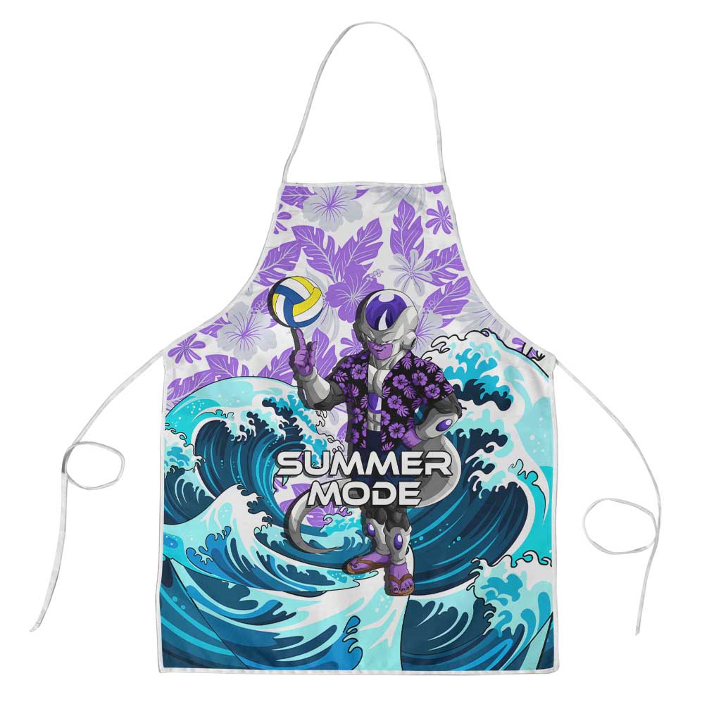 Frieza Dragon Ball Summer Theme Apron with Volleyball Floral Shirt and Shenron Tropical Design - The Mazicc