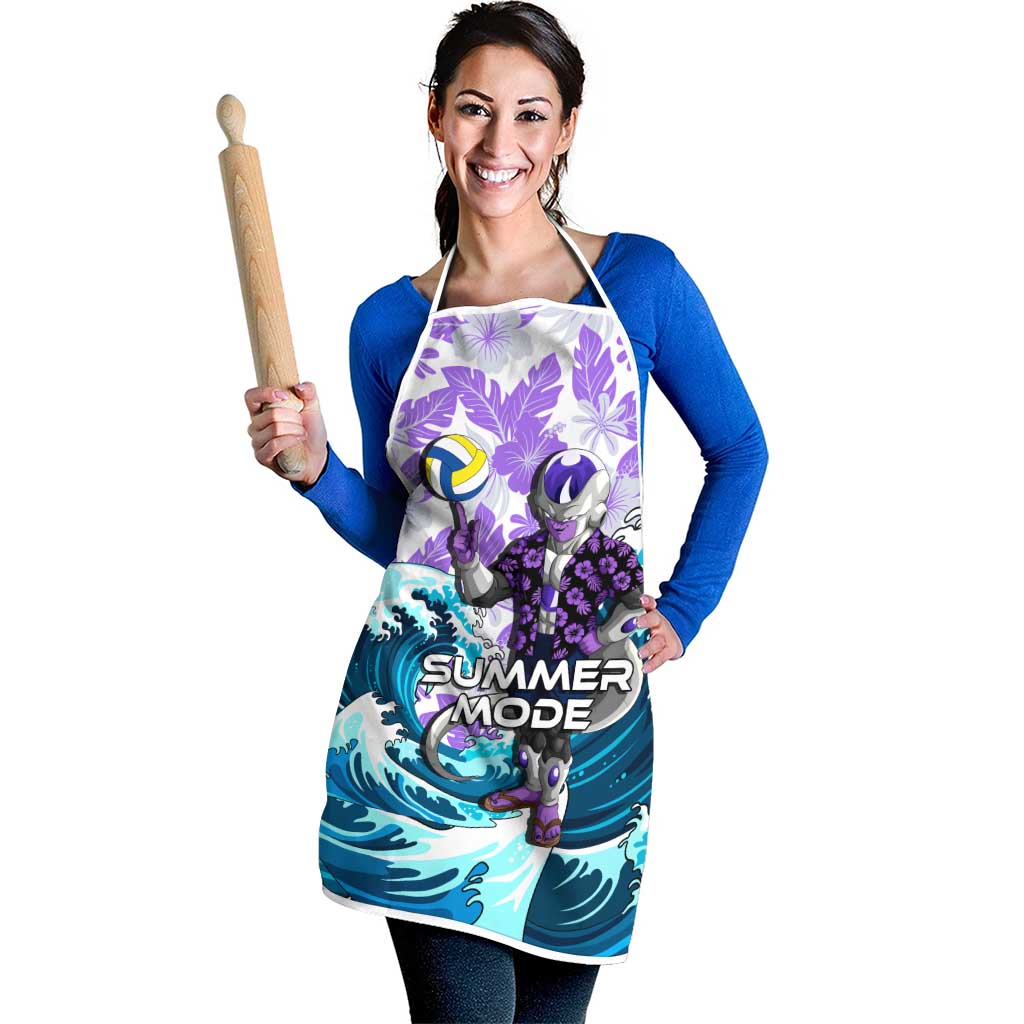 Frieza Dragon Ball Summer Theme Apron with Volleyball Floral Shirt and Shenron Tropical Design - The Mazicc