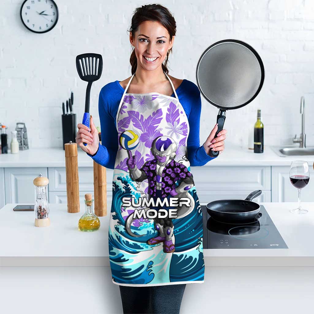 Frieza Dragon Ball Summer Theme Apron with Volleyball Floral Shirt and Shenron Tropical Design - The Mazicc