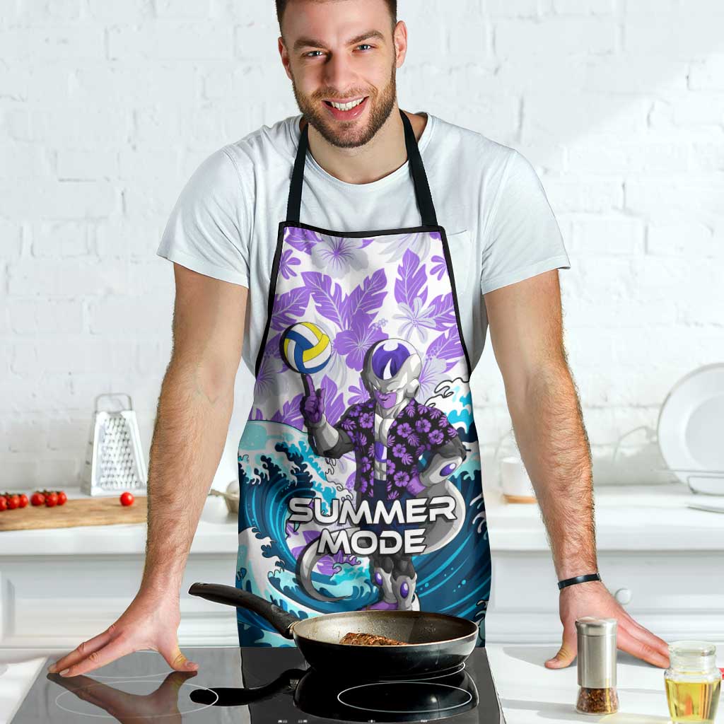 Frieza Dragon Ball Summer Theme Apron with Volleyball Floral Shirt and Shenron Tropical Design - The Mazicc