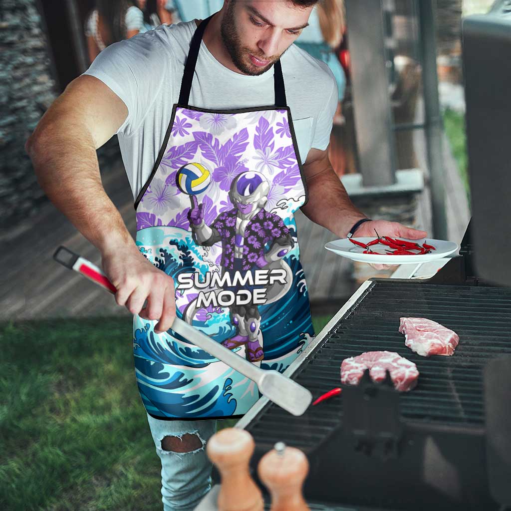Frieza Dragon Ball Summer Theme Apron with Volleyball Floral Shirt and Shenron Tropical Design - The Mazicc