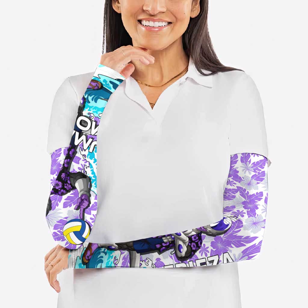 Frieza Dragon Ball Summer Theme Arm Sleeves with Volleyball Floral Shirt and Shenron Tropical Design - The Mazicc