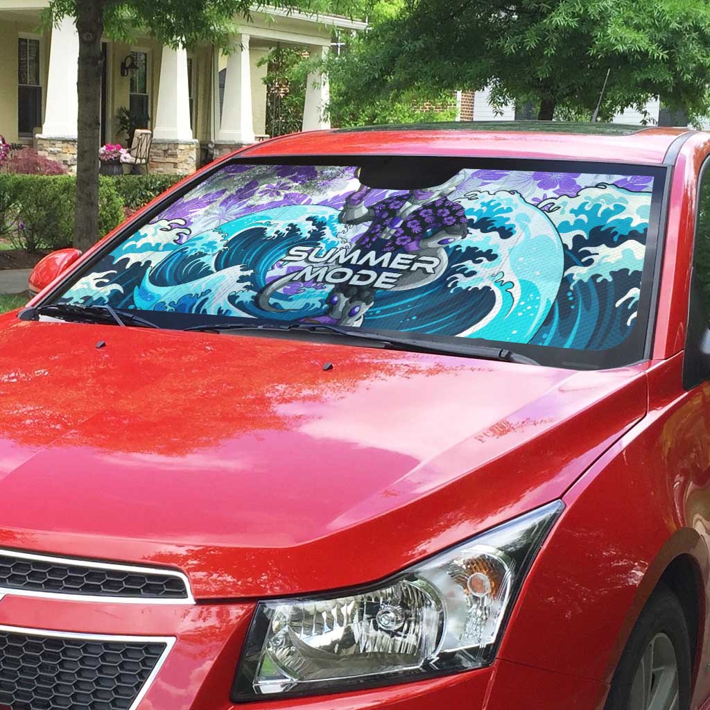 Frieza Dragon Ball Summer Theme Auto Sun Shade with Volleyball Floral Shirt and Shenron Tropical Design - The Mazicc