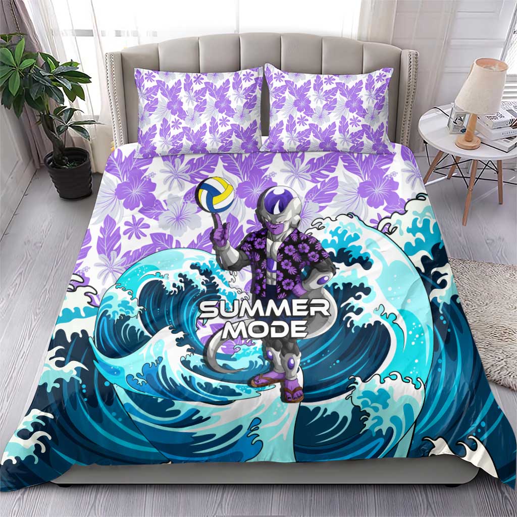 Frieza Dragon Ball Summer Theme Bedding Set with Volleyball Floral Shirt and Shenron Tropical Design - The Mazicc