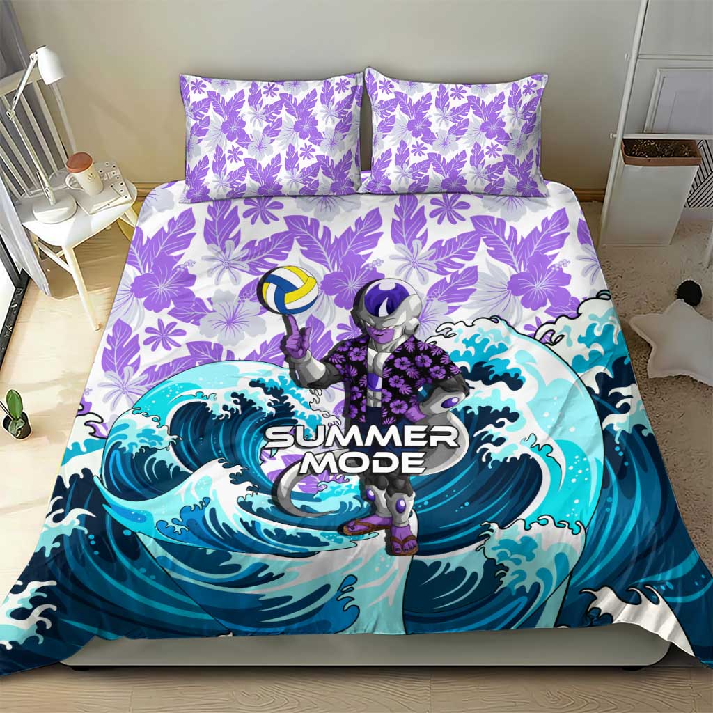 Frieza Dragon Ball Summer Theme Bedding Set with Volleyball Floral Shirt and Shenron Tropical Design - The Mazicc