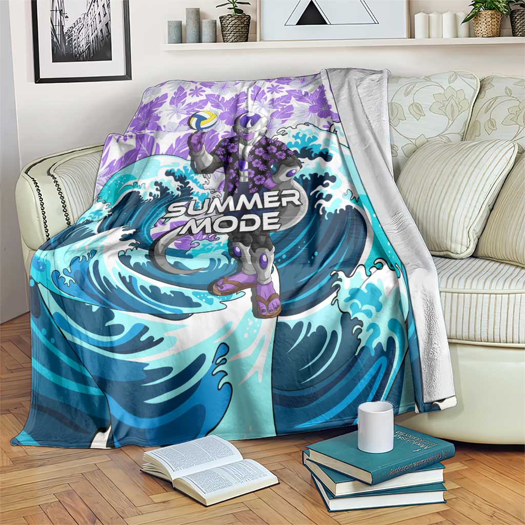 Frieza Dragon Ball Summer Theme Blanket with Volleyball Floral Shirt and Shenron Tropical Design - The Mazicc