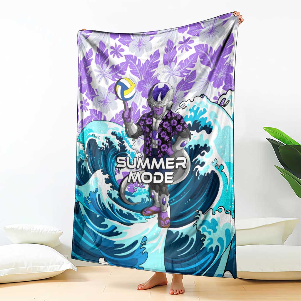 Frieza Dragon Ball Summer Theme Blanket with Volleyball Floral Shirt and Shenron Tropical Design - The Mazicc