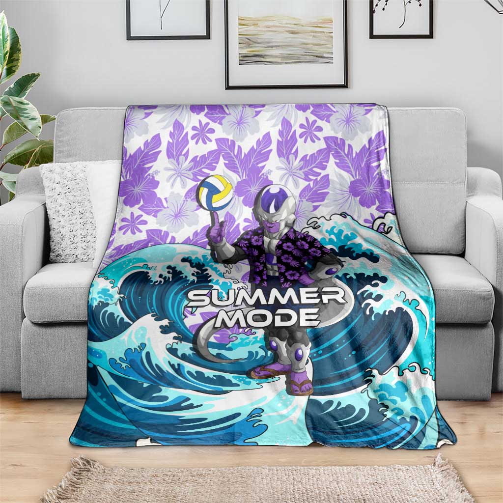 Frieza Dragon Ball Summer Theme Blanket with Volleyball Floral Shirt and Shenron Tropical Design - The Mazicc