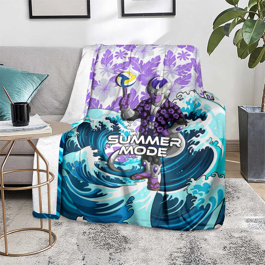 Frieza Dragon Ball Summer Theme Blanket with Volleyball Floral Shirt and Shenron Tropical Design - The Mazicc