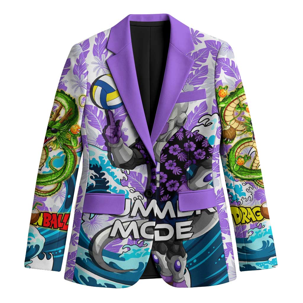 Frieza Dragon Ball Summer Theme Blazer with Volleyball Floral Shirt and Shenron Tropical Design - The Mazicc