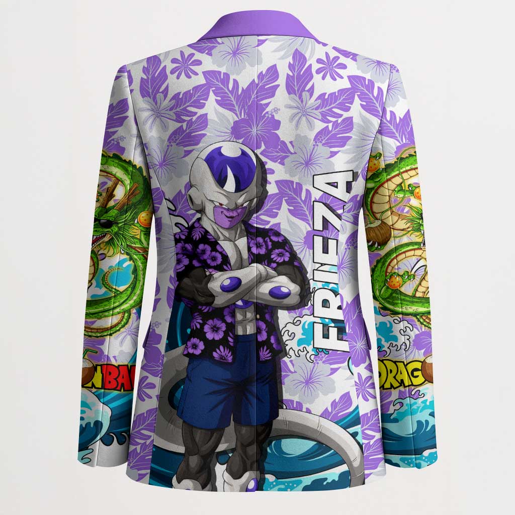 Frieza Dragon Ball Summer Theme Blazer with Volleyball Floral Shirt and Shenron Tropical Design - The Mazicc