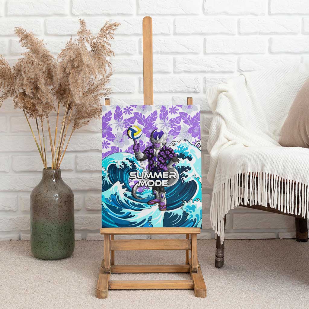 Frieza Dragon Ball Summer Theme Canvas Wall Art with Volleyball Floral Shirt and Shenron Tropical Design - The Mazicc