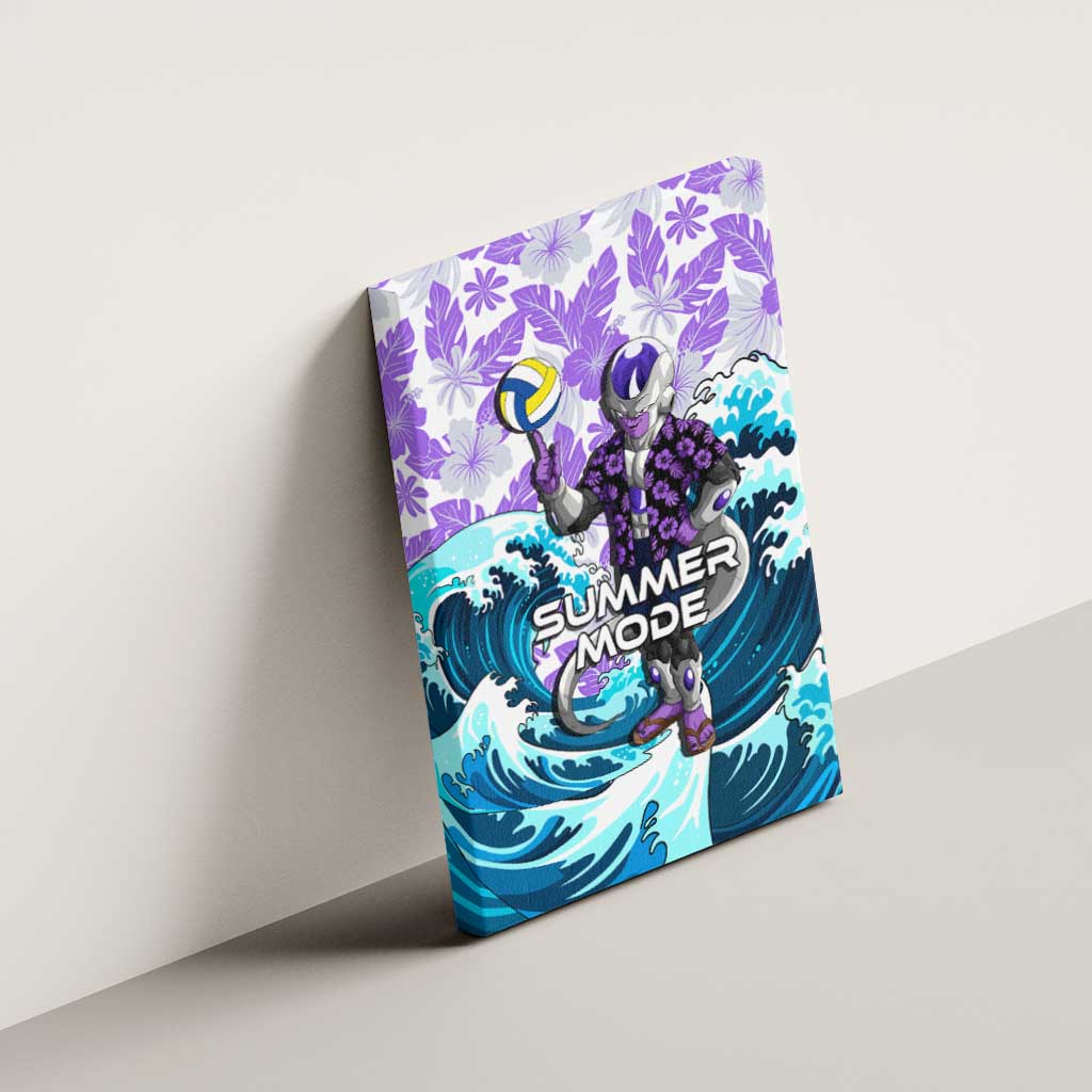 Frieza Dragon Ball Summer Theme Canvas Wall Art with Volleyball Floral Shirt and Shenron Tropical Design - The Mazicc