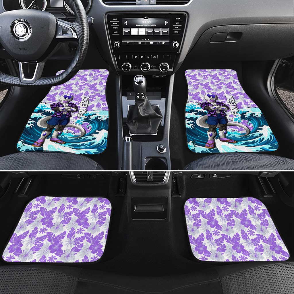 Frieza Dragon Ball Summer Theme Car Mats with Volleyball Floral Shirt and Shenron Tropical Design - The Mazicc