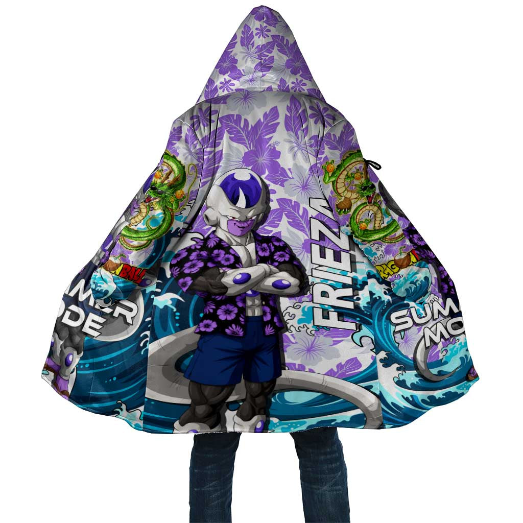 Frieza Dragon Ball Summer Theme Cloak with Volleyball Floral Shirt and Shenron Tropical Design - The Mazicc