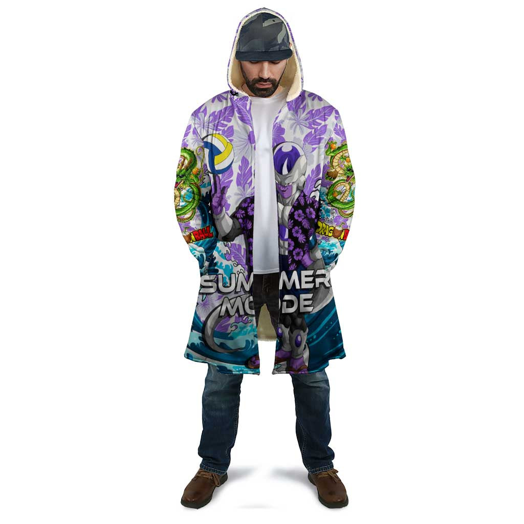 Frieza Dragon Ball Summer Theme Cloak with Volleyball Floral Shirt and Shenron Tropical Design - The Mazicc