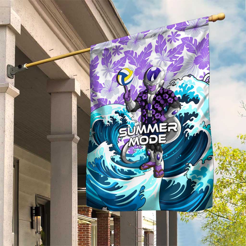 Frieza Dragon Ball Summer Theme Garden Flag with Volleyball Floral Shirt and Shenron Tropical Design - The Mazicc