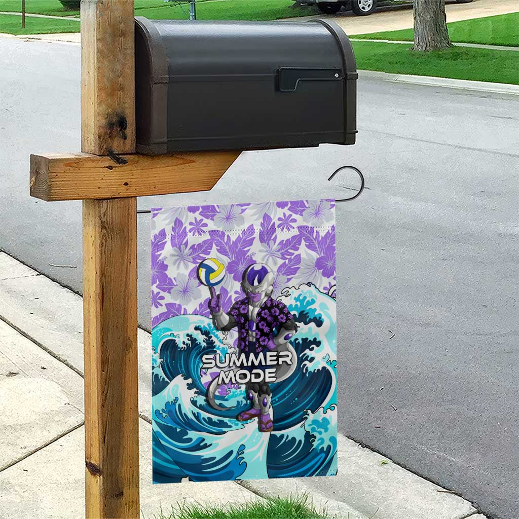 Frieza Dragon Ball Summer Theme Garden Flag with Volleyball Floral Shirt and Shenron Tropical Design - The Mazicc