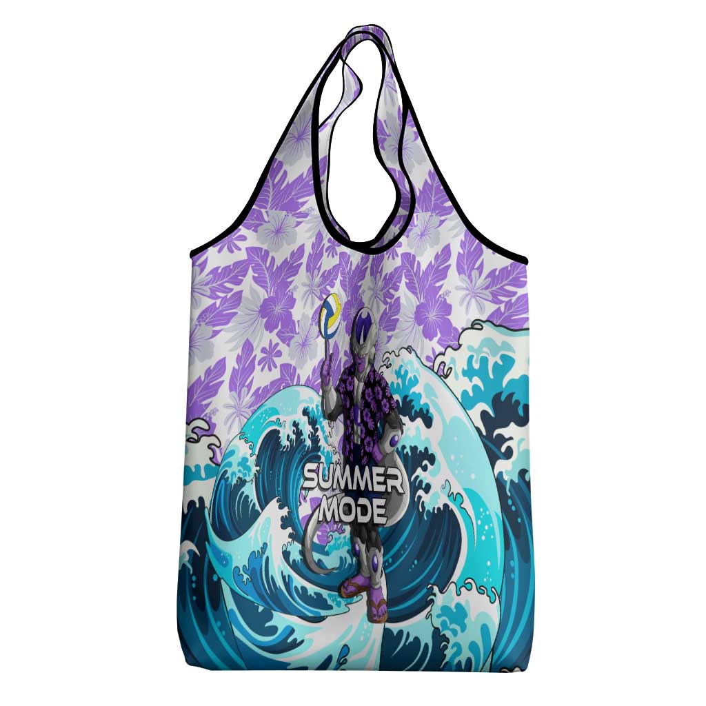 Frieza Dragon Ball Summer Theme Grocery Bag with Volleyball Floral Shirt and Shenron Tropical Design - The Mazicc