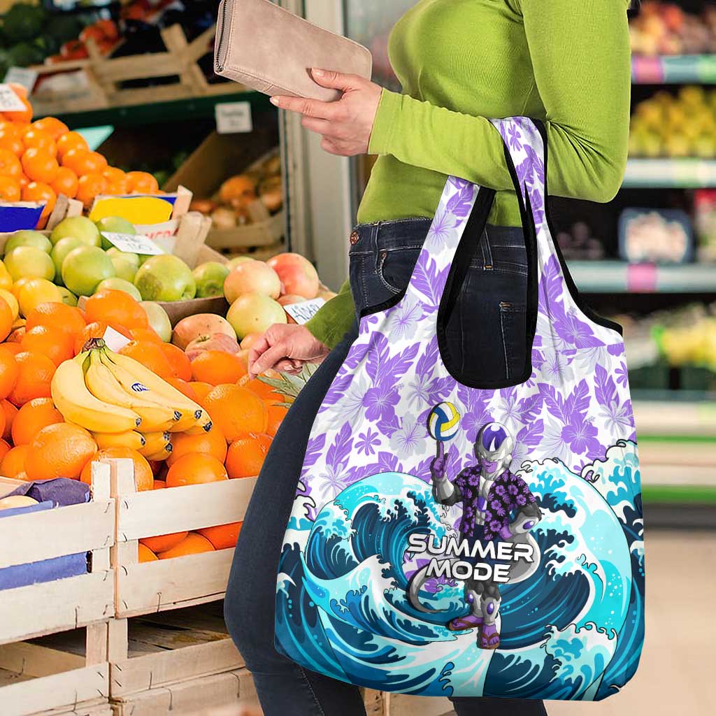 Frieza Dragon Ball Summer Theme Grocery Bag with Volleyball Floral Shirt and Shenron Tropical Design - The Mazicc